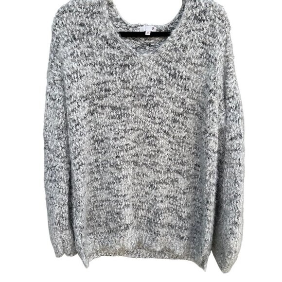 So Cozy Plush Textured Fuzzy Womens V Neck Long Sleeve Comfy Knit Sweater XL - Picture 1 of 8